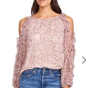 1.STATE beautiful top in silky snake pattern